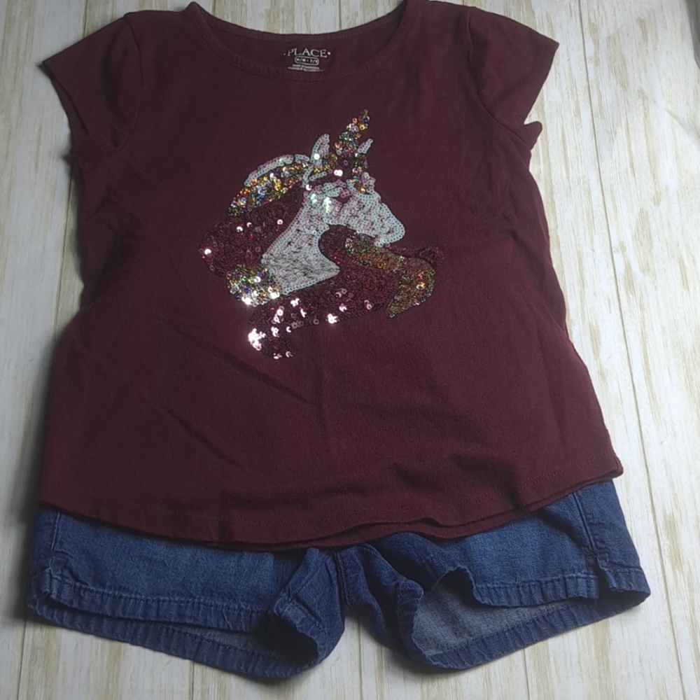 Girls Sequin T Shirt